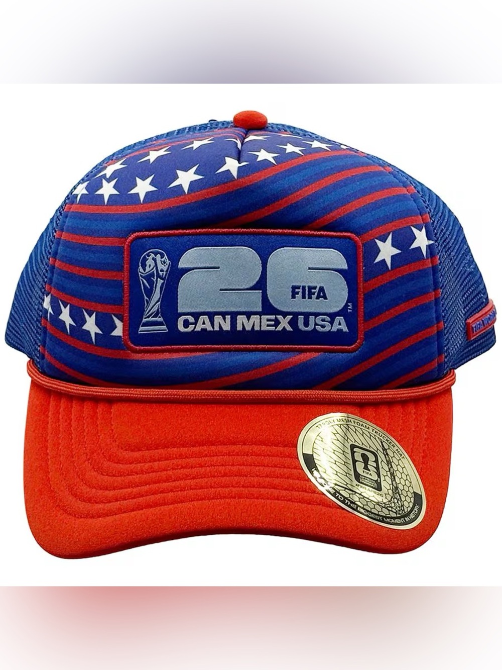 2026 FIFA World Cup Team USA Mesh Foam Truckers Hat  Officially Licensed Soccer